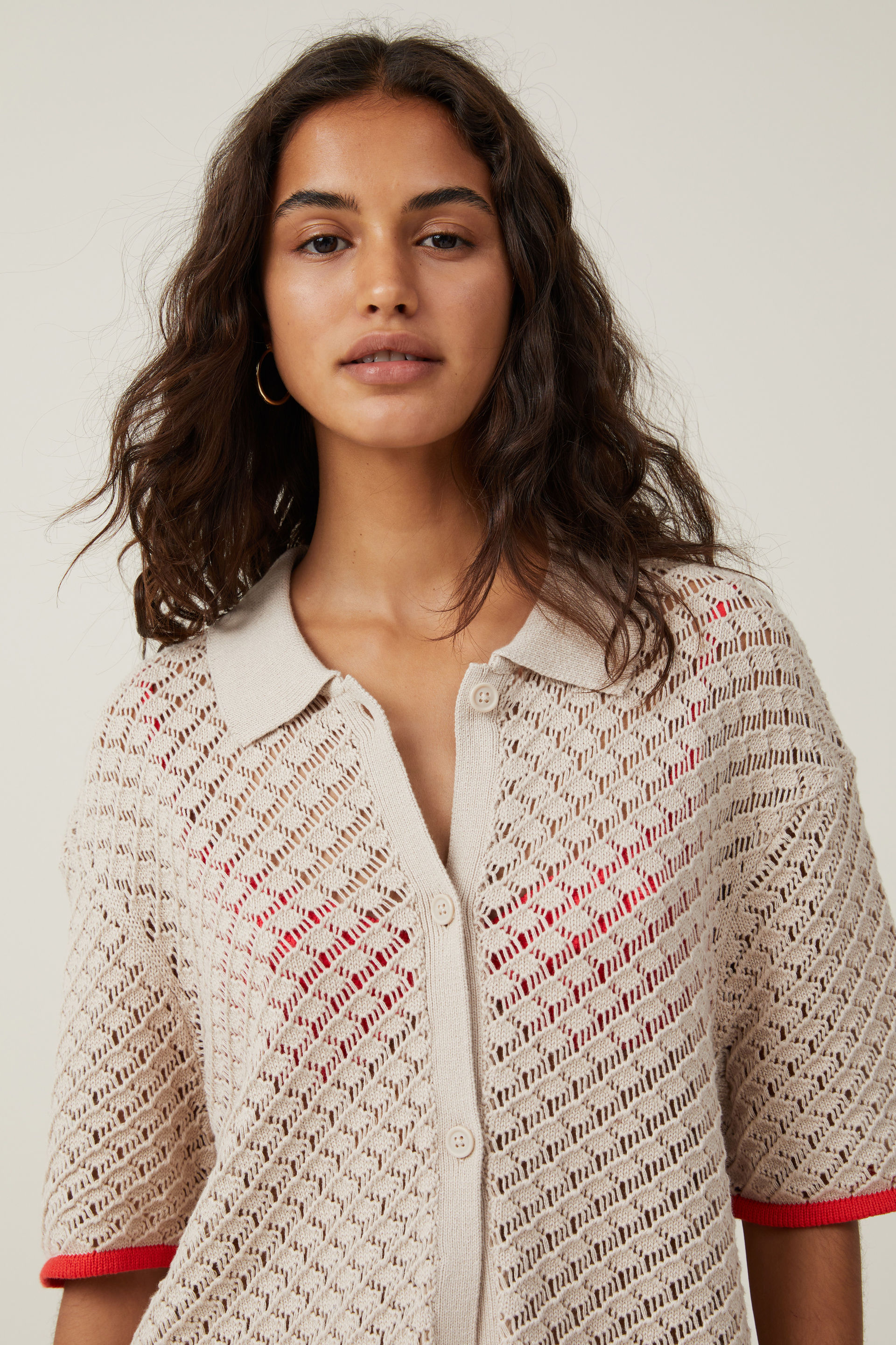 Cora Crochet Knit Shirt