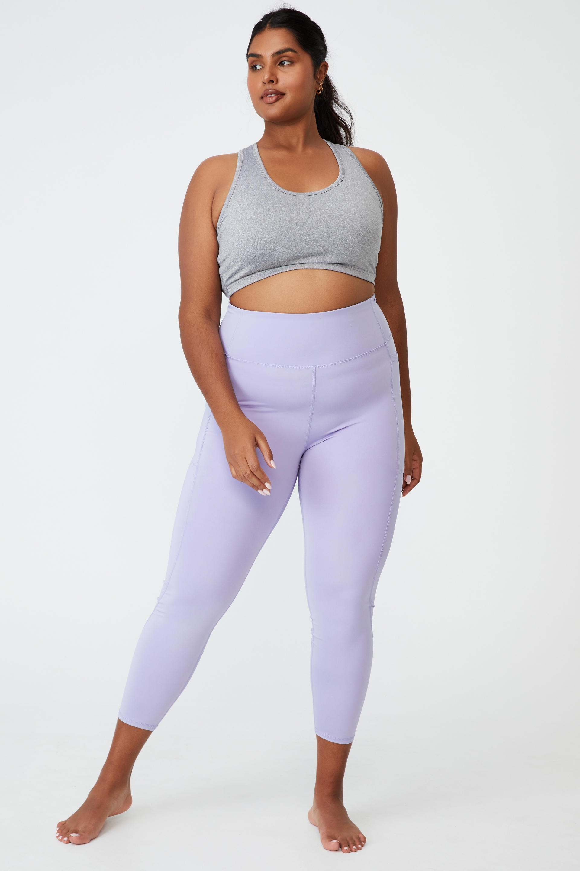 Cotton On Women - Curve Lifestyle Pocket 7/8 Tight - Chalky lavender