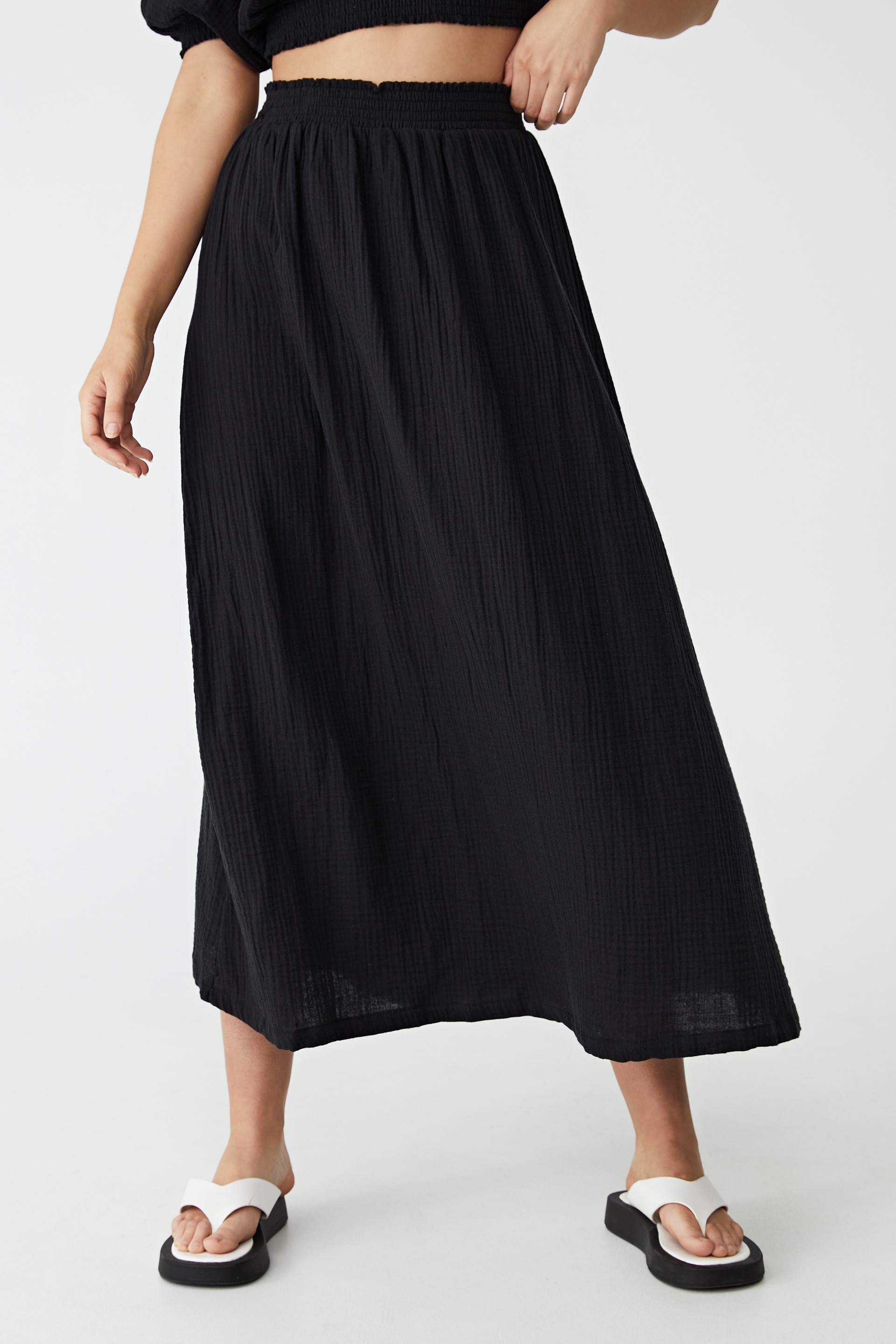 Cotton On Women - Woven Riviera Maxi Skirt - Black