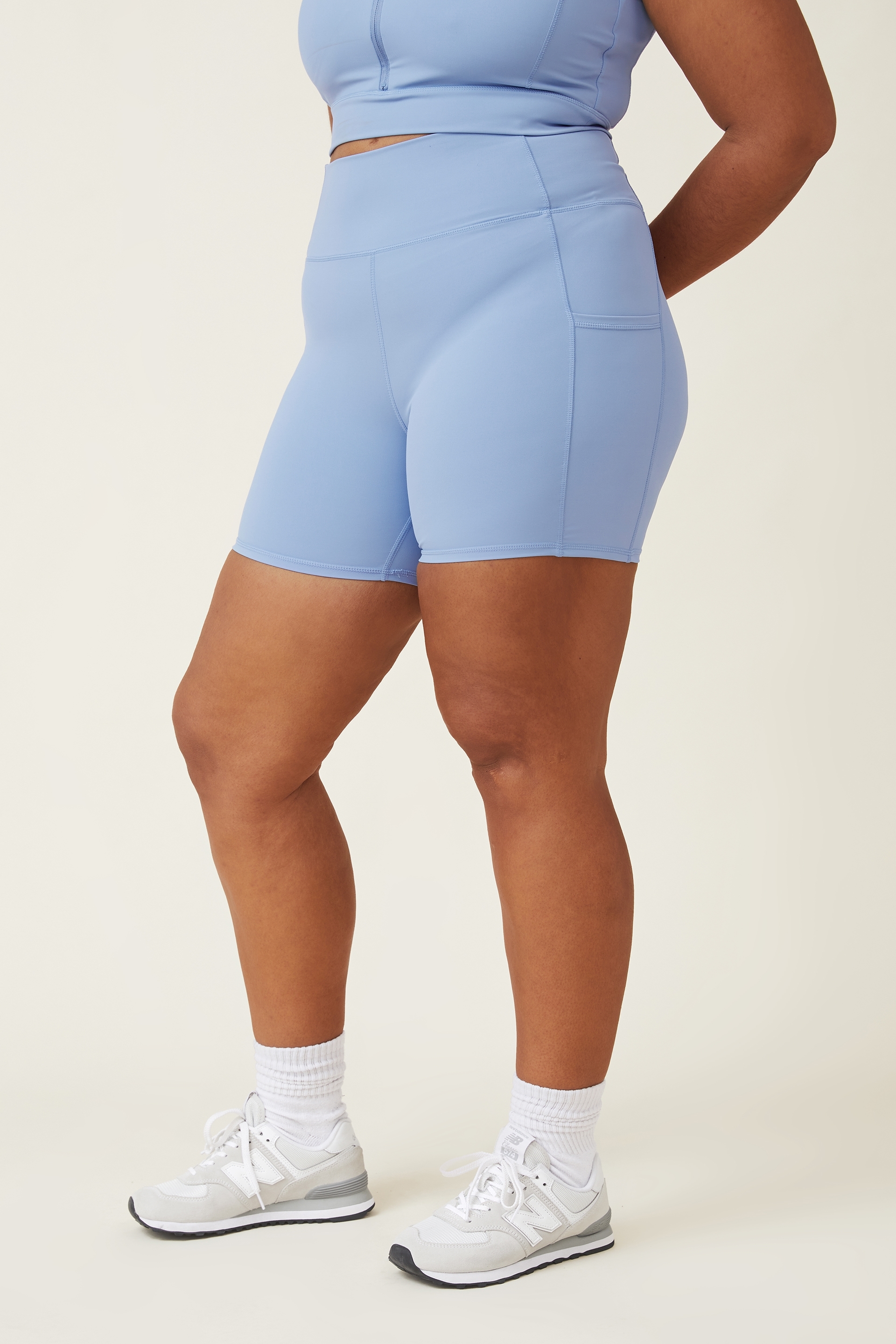 Decodeary 1/2/3 Women High Waist Sport Shorts Side Pocket Butt Hip