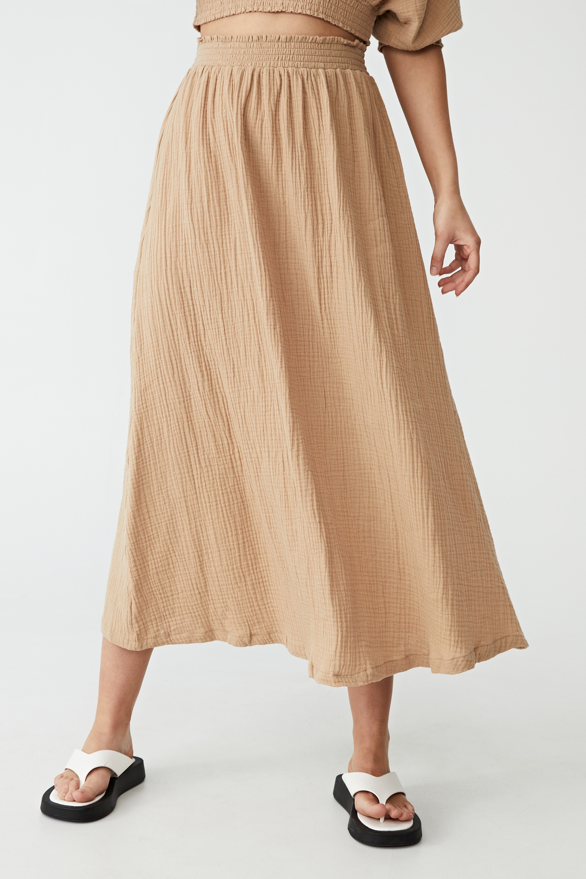 Cotton On Women - Woven Riviera Maxi Skirt - Brown taupe