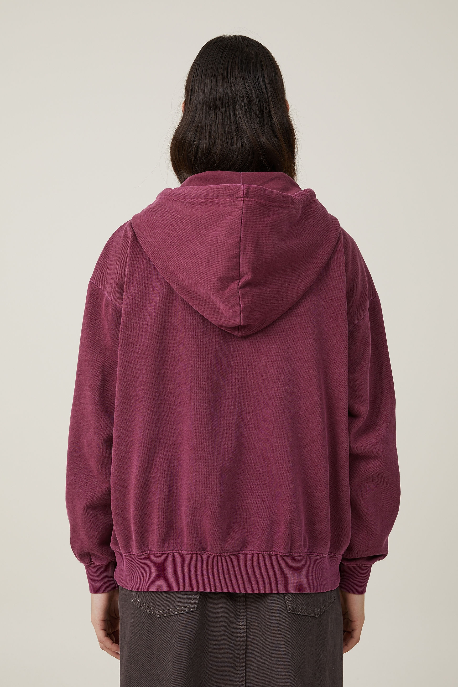 Cotton on Women - Classic Washed Zip-Through Hoodie - Washed Sage