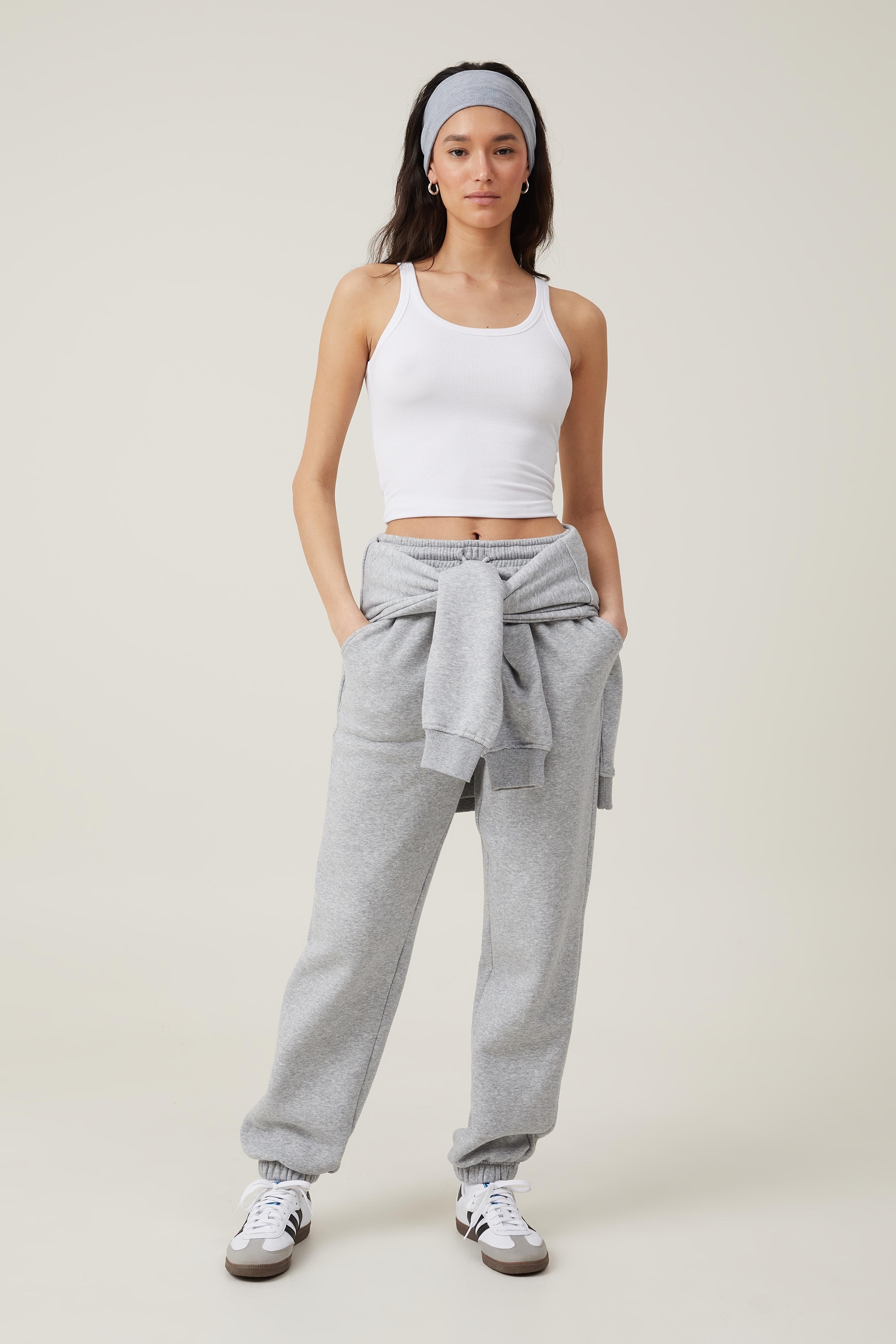 Cotton On Women - Classic Fleece Sweatpant - Grey marle