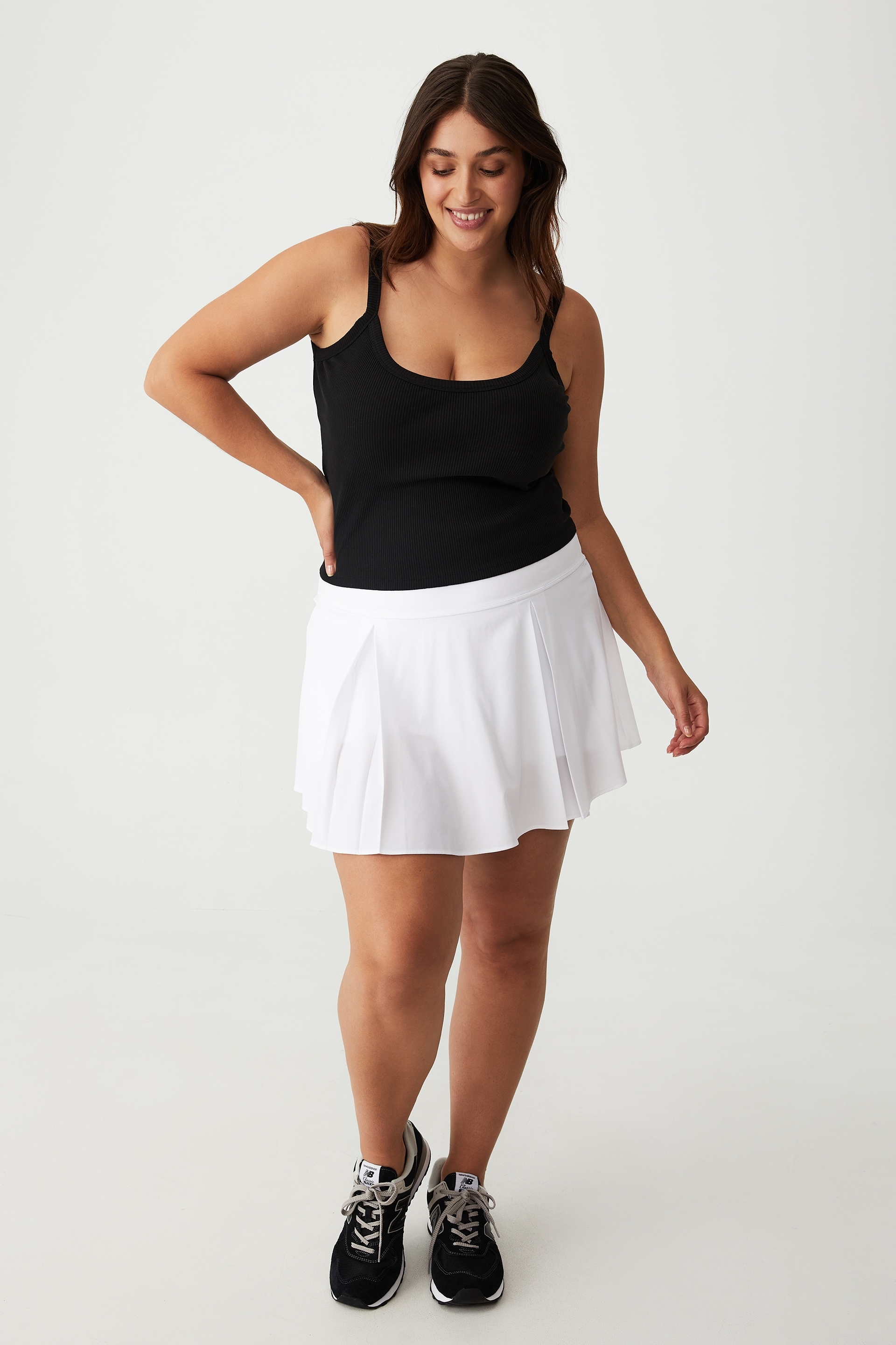Cotton On Women - Curve Pleat Tennis Skirt - White