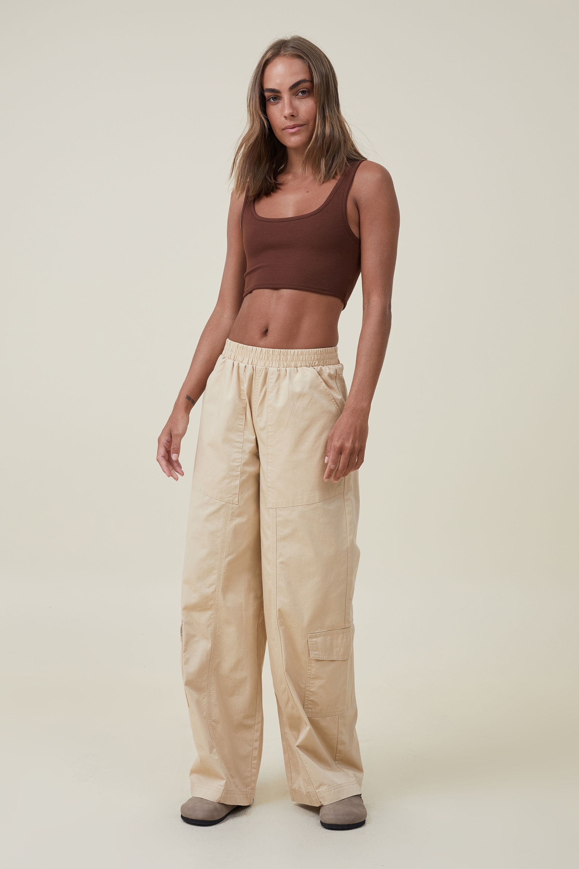 Women's Quinn Cargo Pants Plus Size Wide Leg Linen Pants