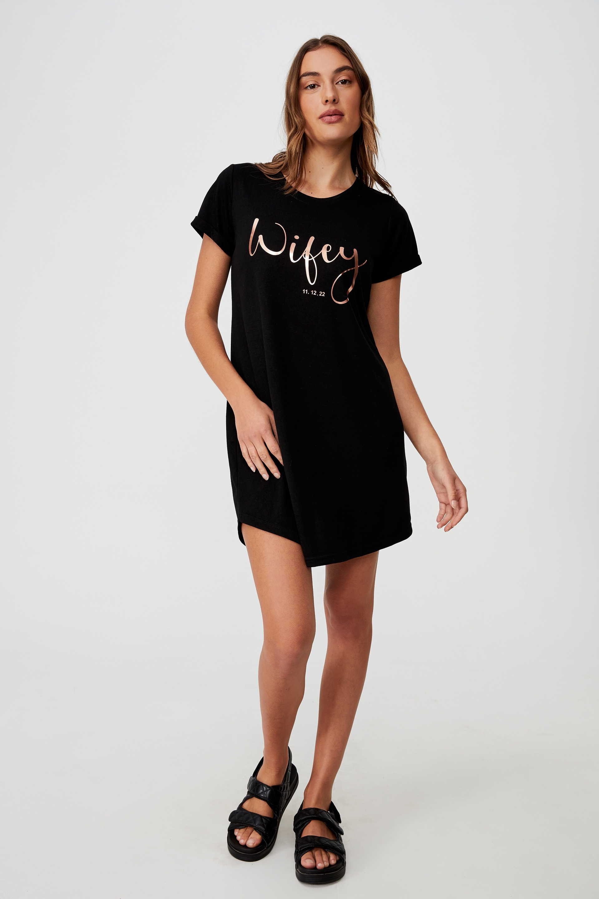 Cotton On Women - Personalised Tina Tshirt Dress - Black