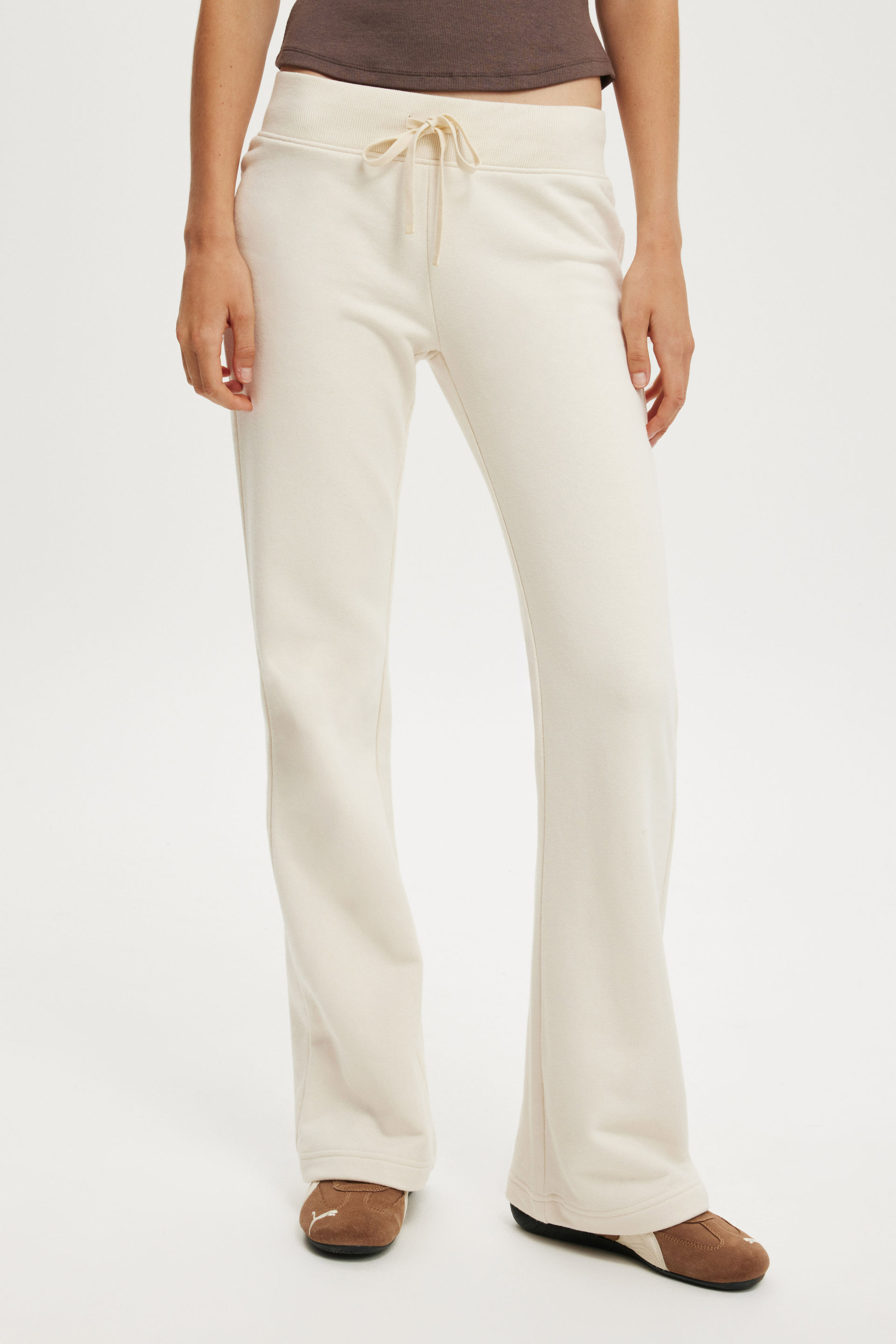 Low Riding Sweats Low Rise Bootleg Sweatpant