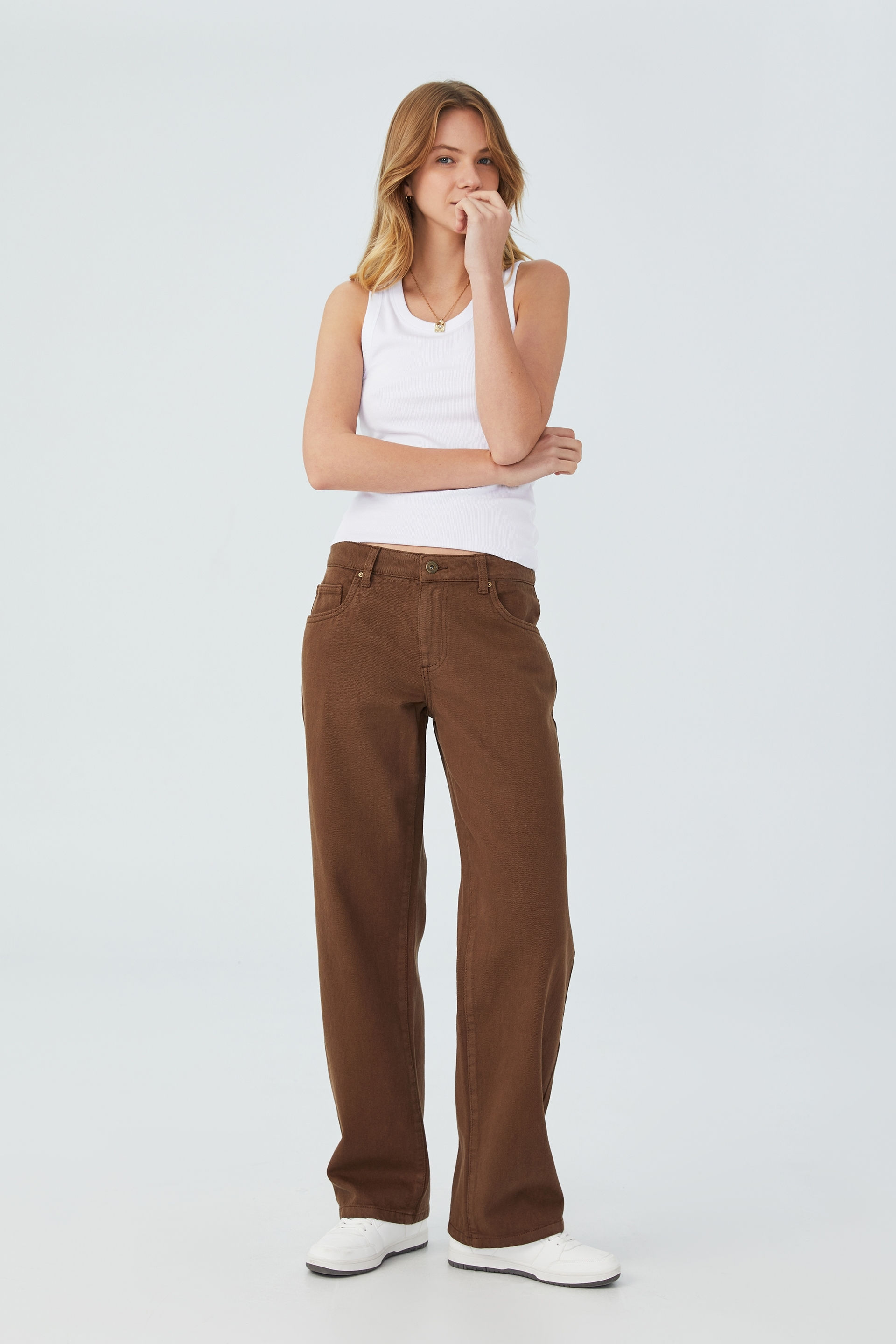 Cotton On Women - Low Rise Straight Jean - Chocolate