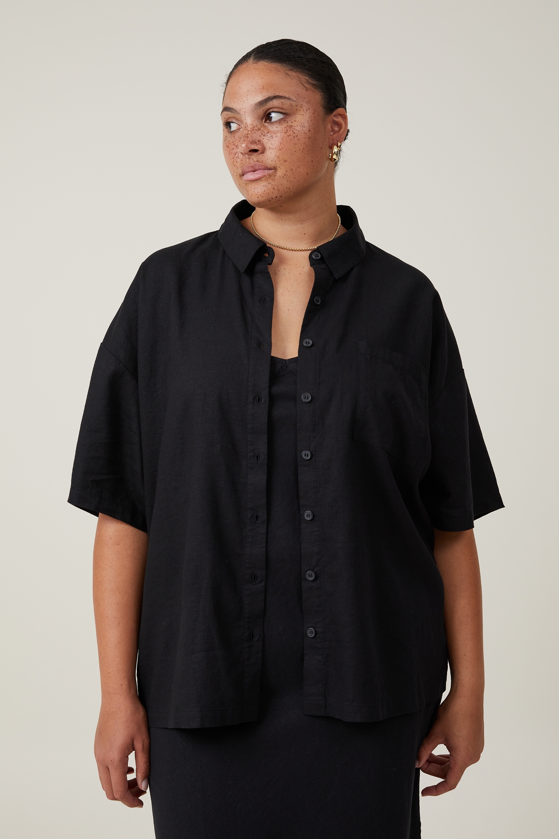 Cotton On Women - Haven Short Sleeve Shirt - Black