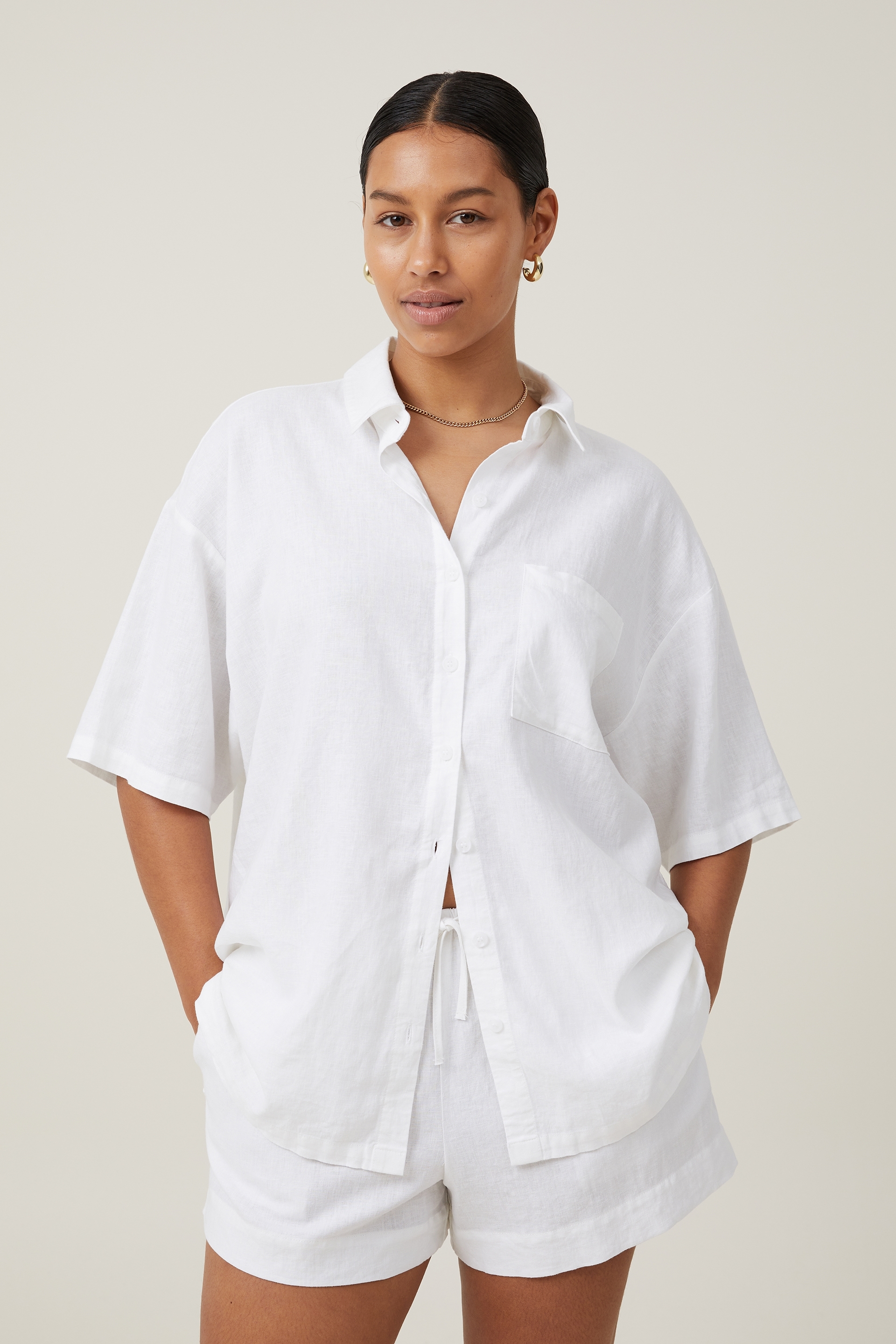 Cotton On Women - Haven Short Sleeve Shirt - White