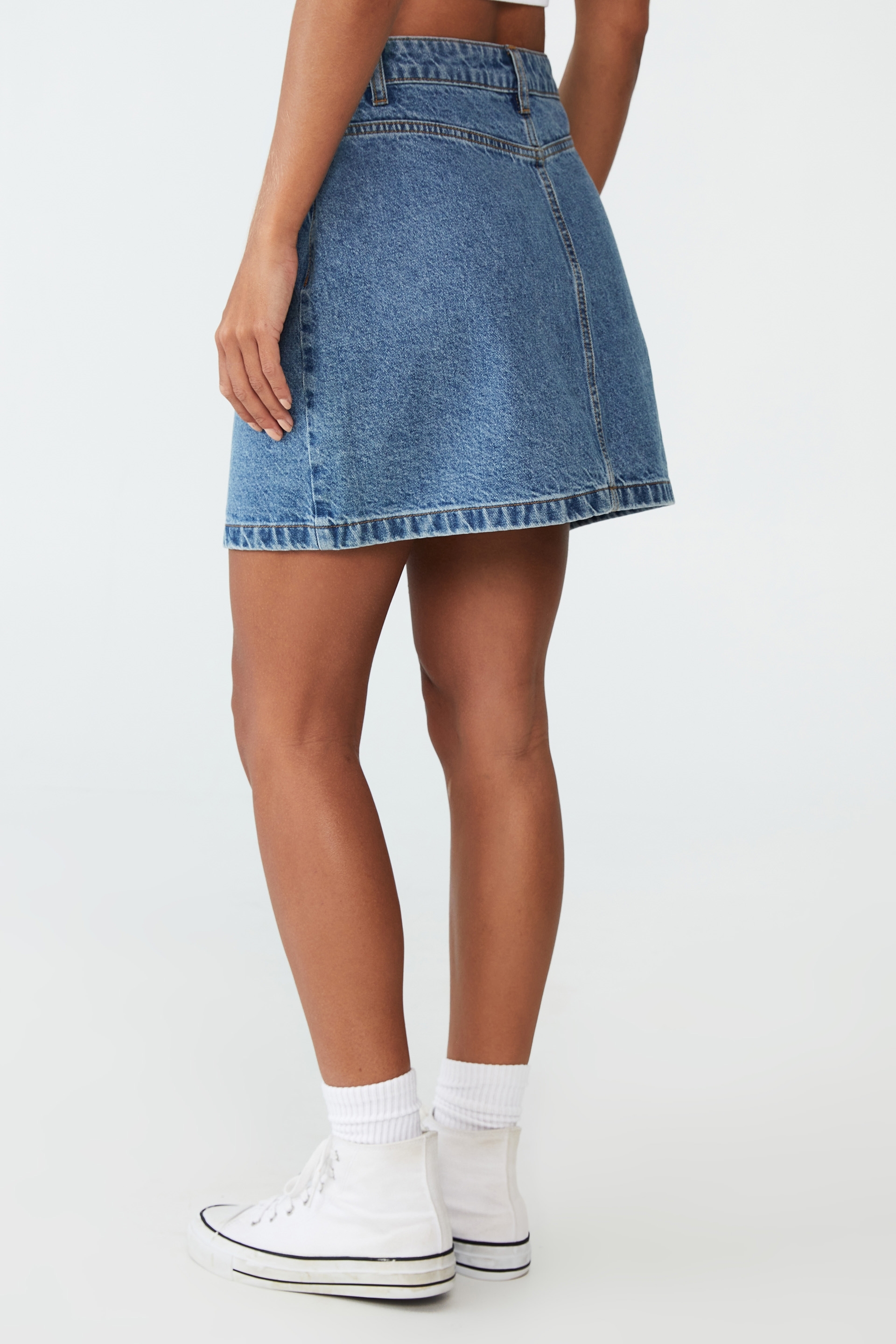 Denim Mod Mini Skirt