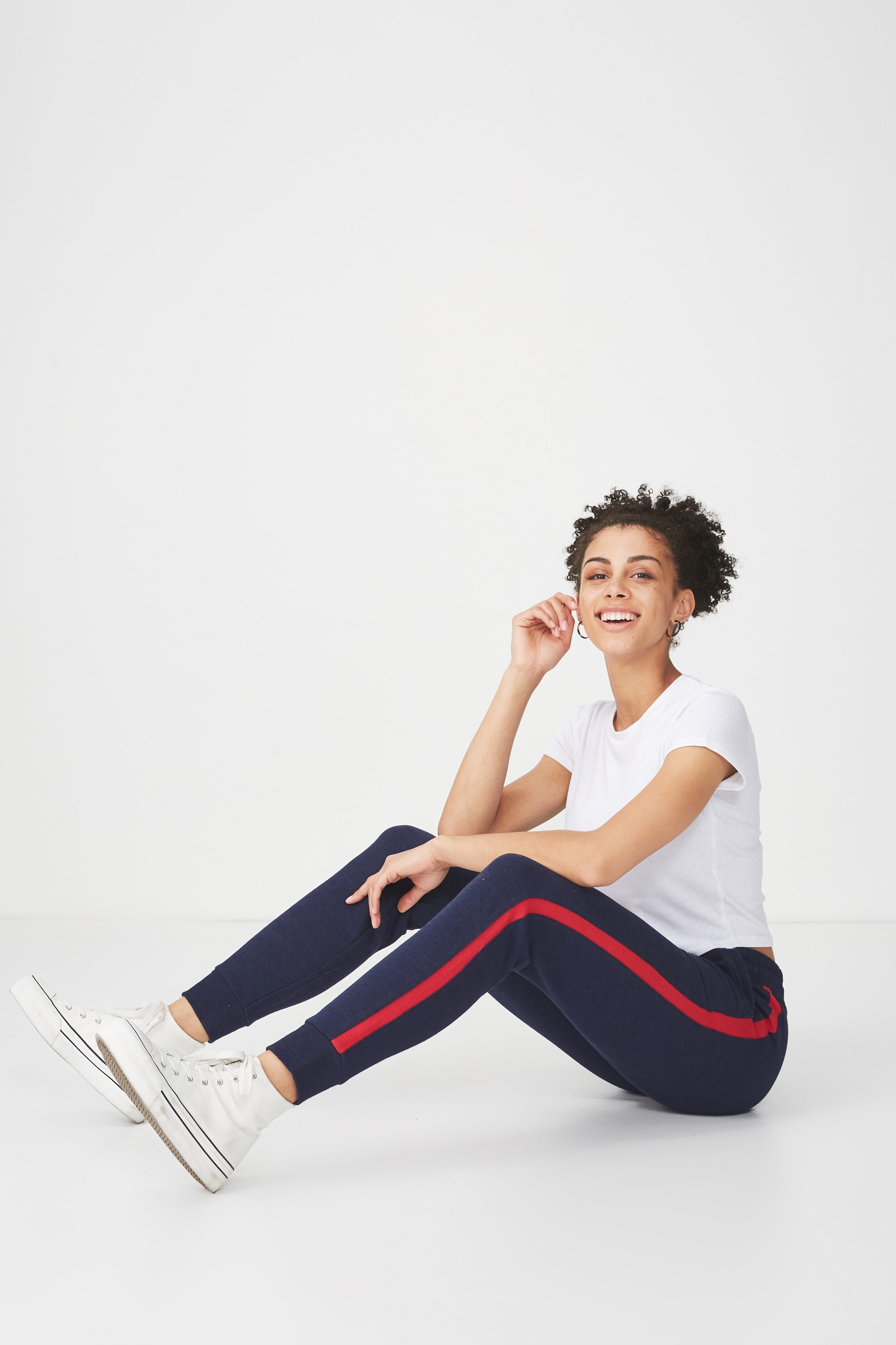 Cotton On Women - Adele Trackpant - Bright navy/jester red tip
