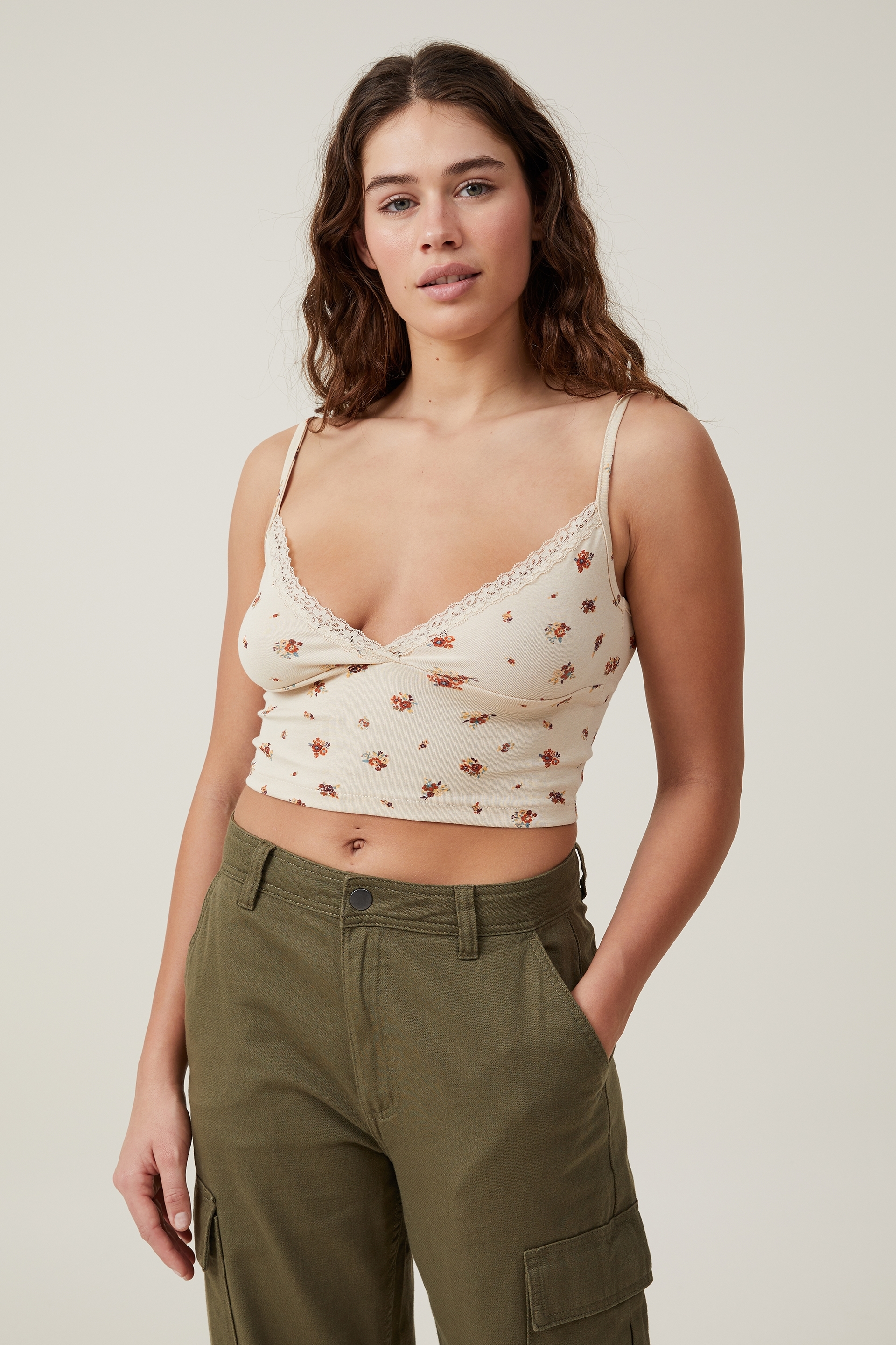 Cotton On Women - Sammie Cross Front Cami - Beth ditsy stone