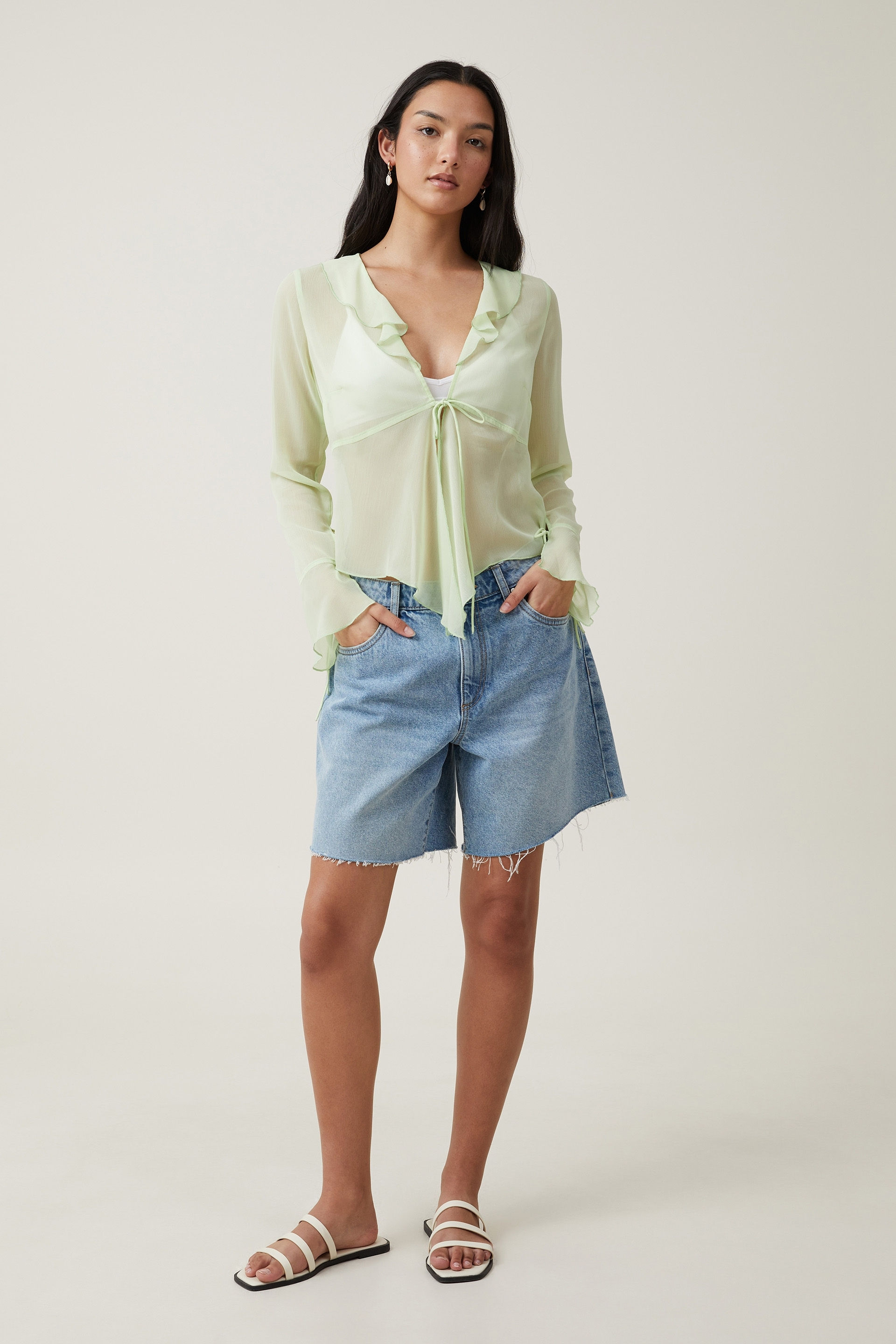 90S Ruffle Blouse