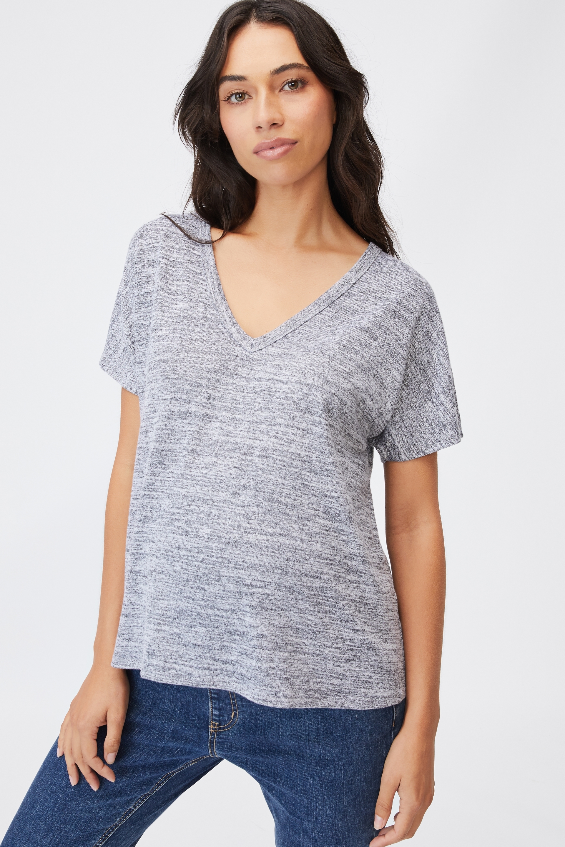 Cotton On Women - Maternity Karly Short Sleeve Top - Grey twist
