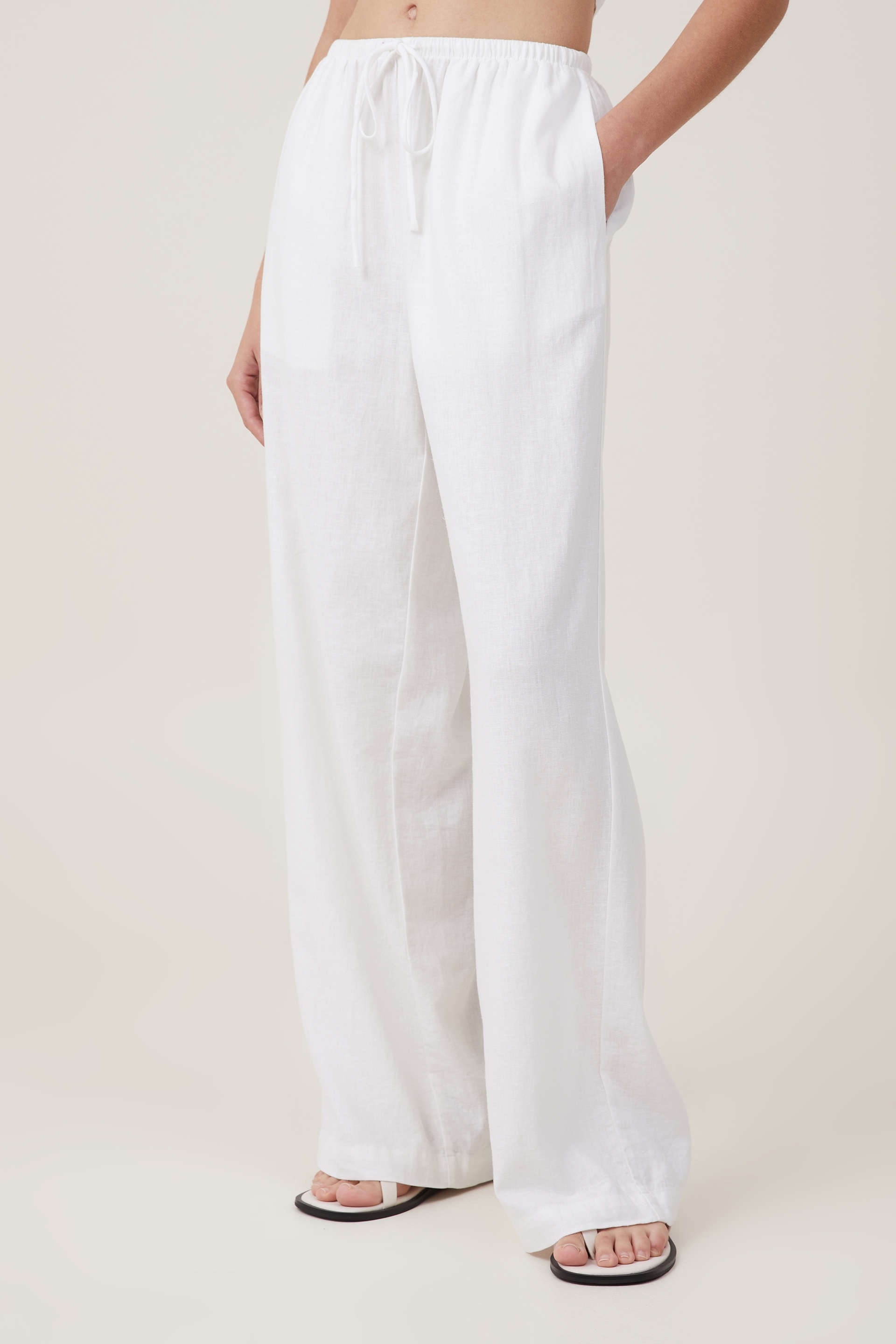 Wide-leg Pants - White - Ladies
