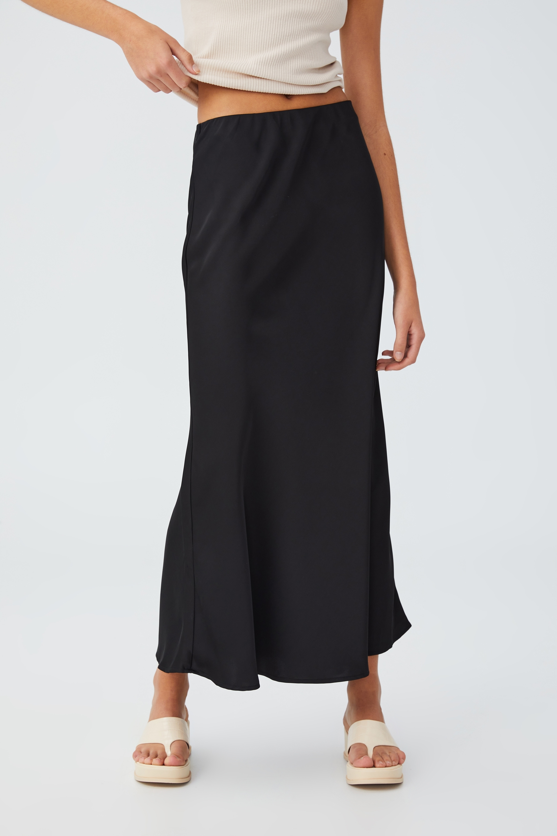 Amalfi Satin Maxi Skirt