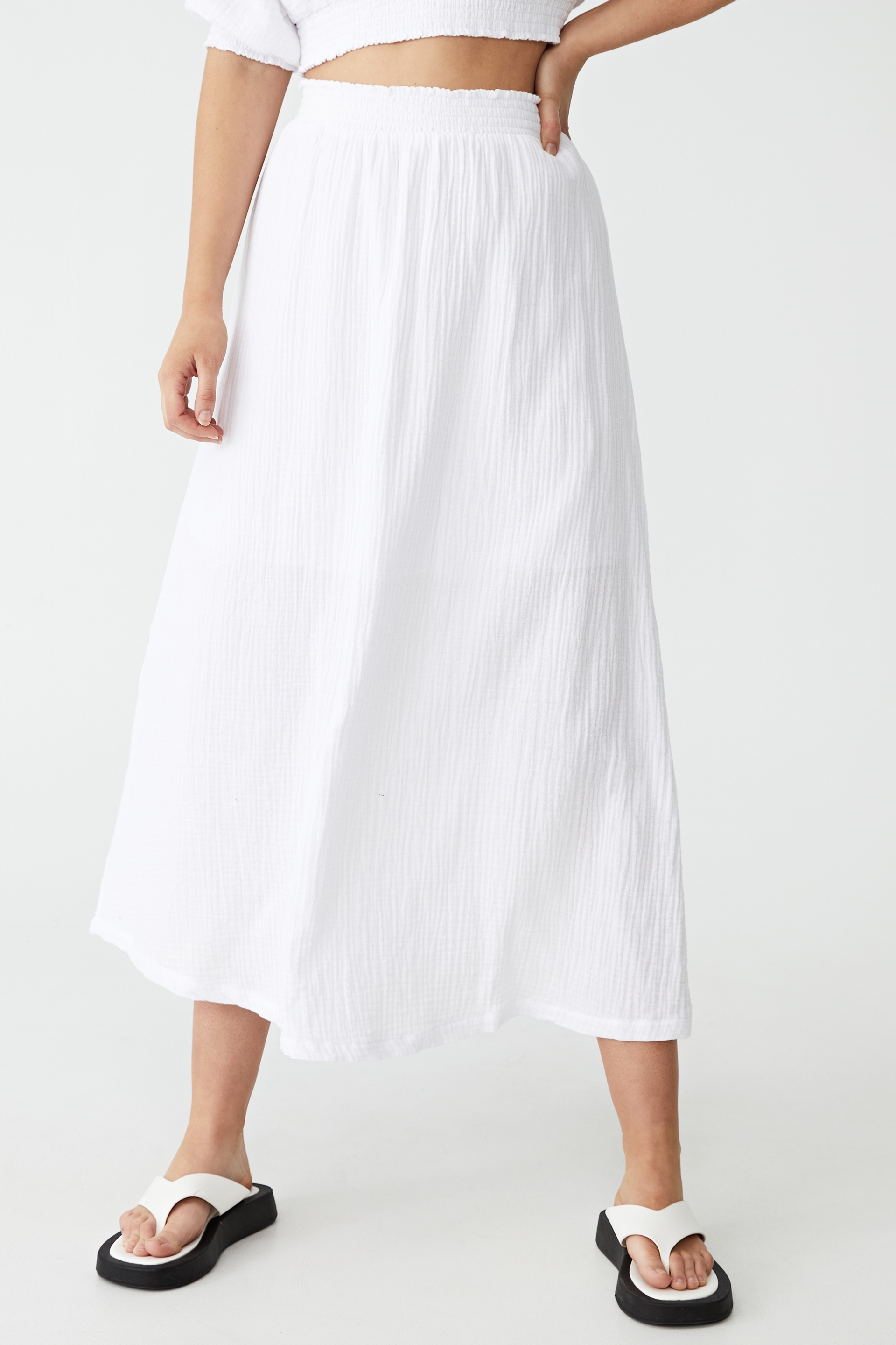 Cotton On Women - Woven Riviera Maxi Skirt - White