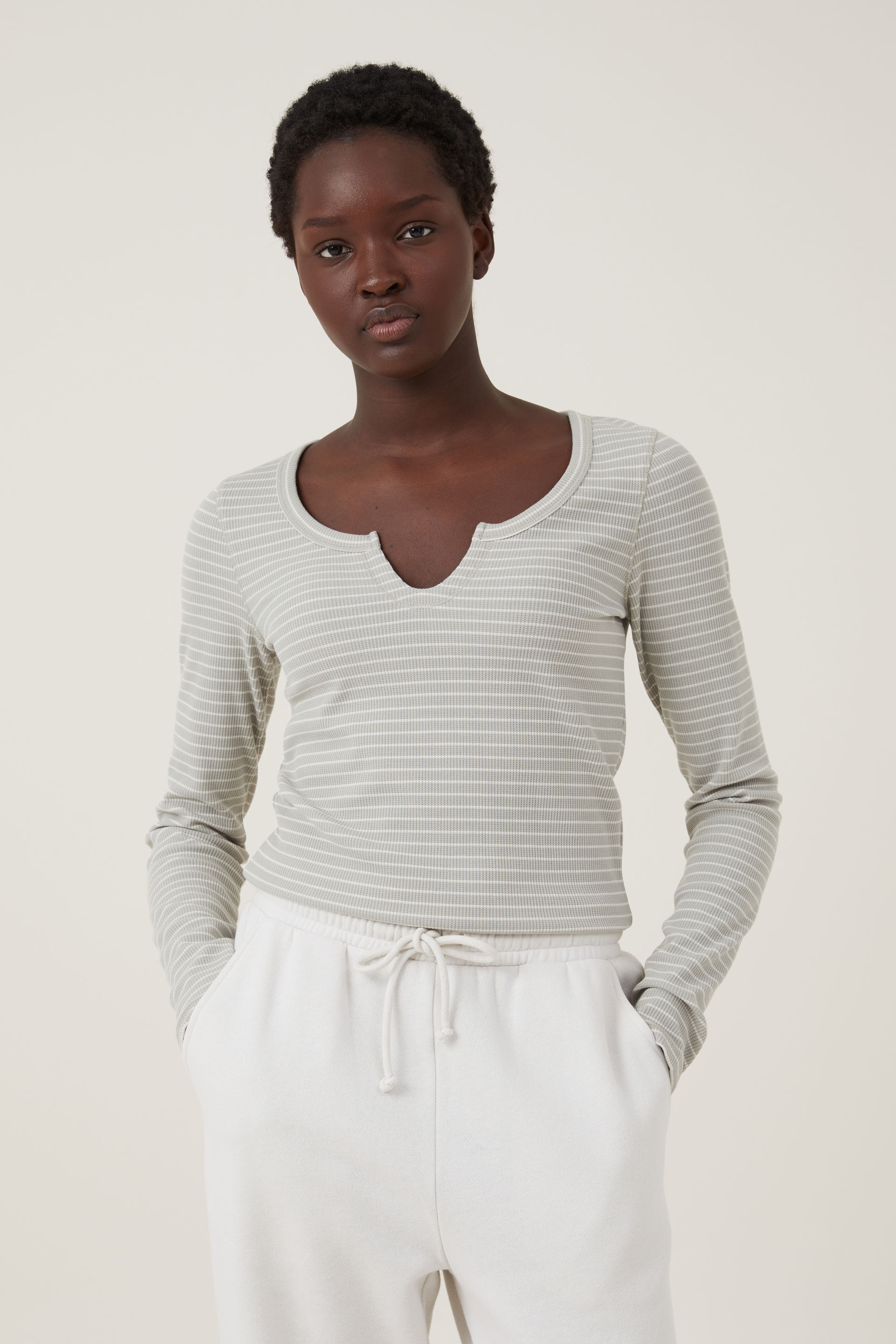 Willa Waffle Long Sleeve Top