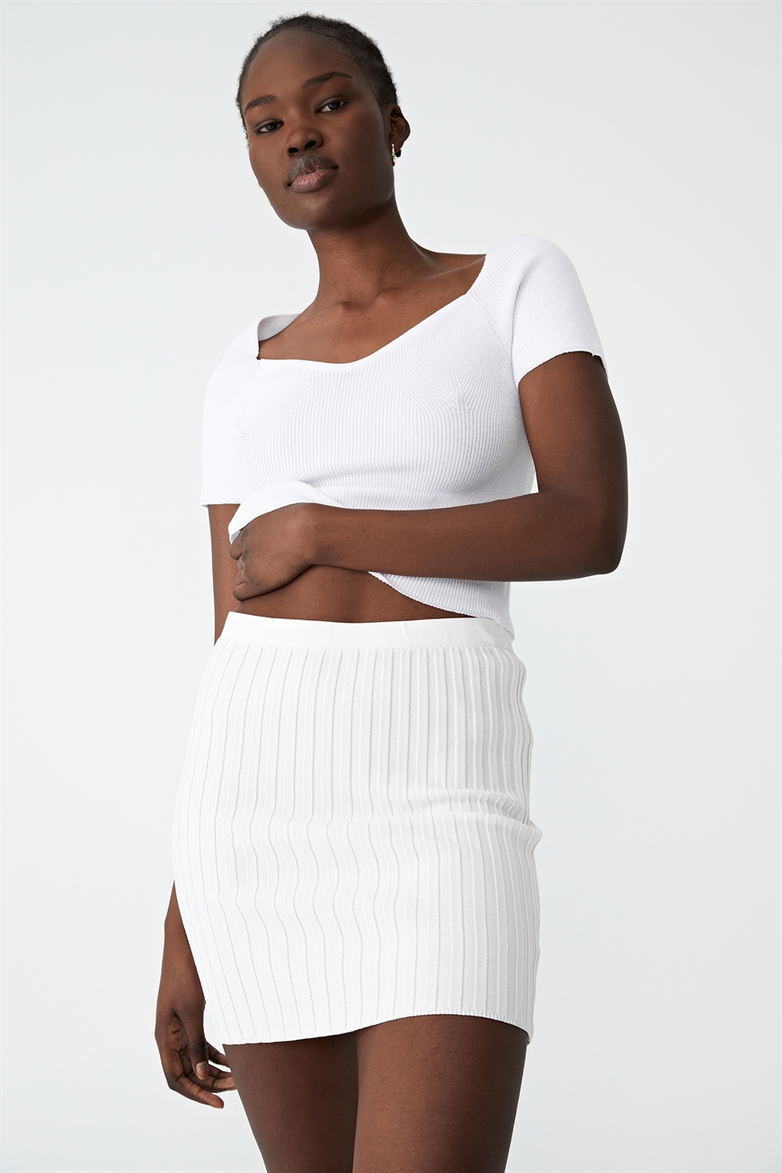 Cotton On Women - Nightfall Knit Mini Skirt - White