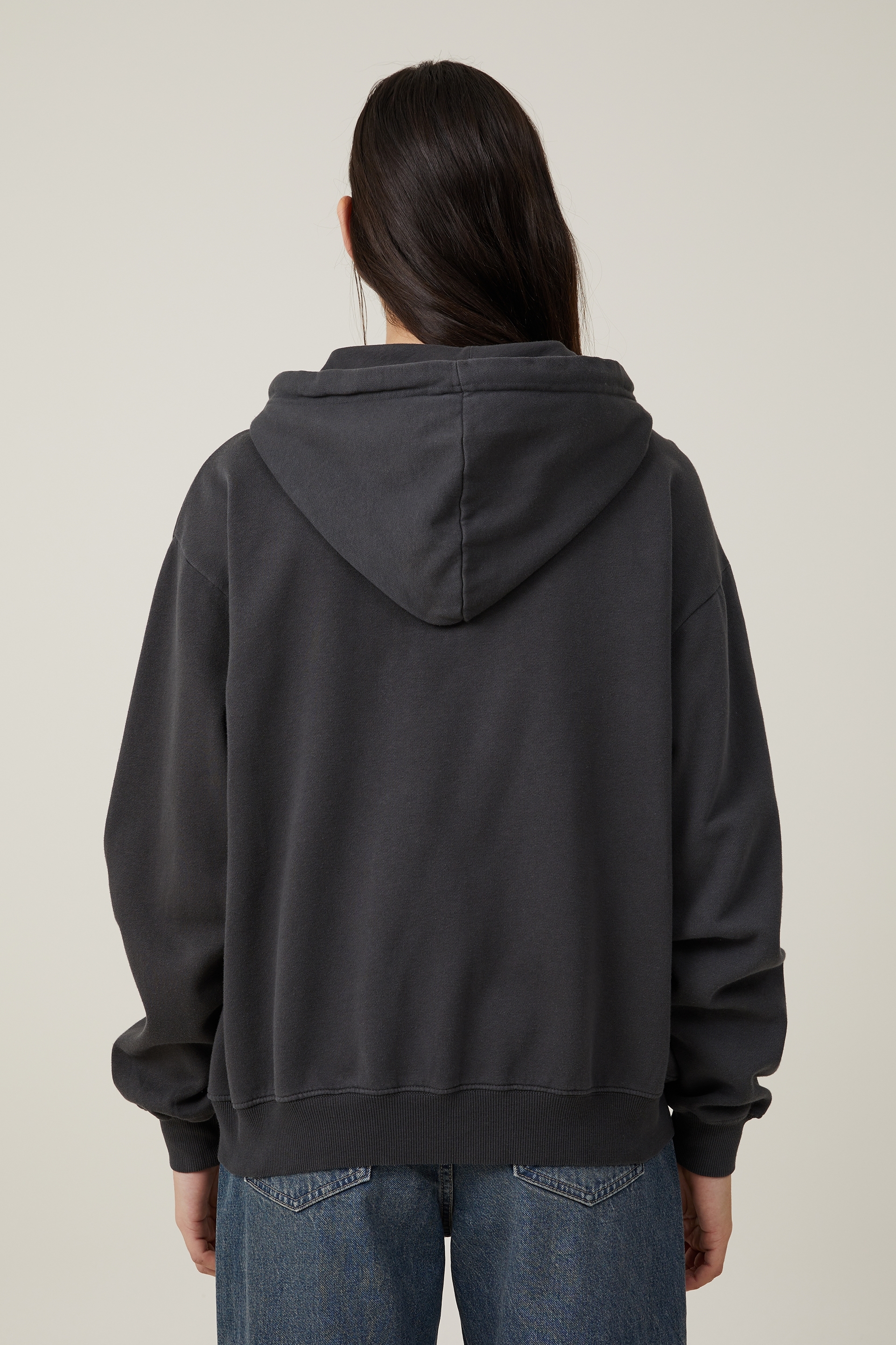 Oversized zip-through hoodie