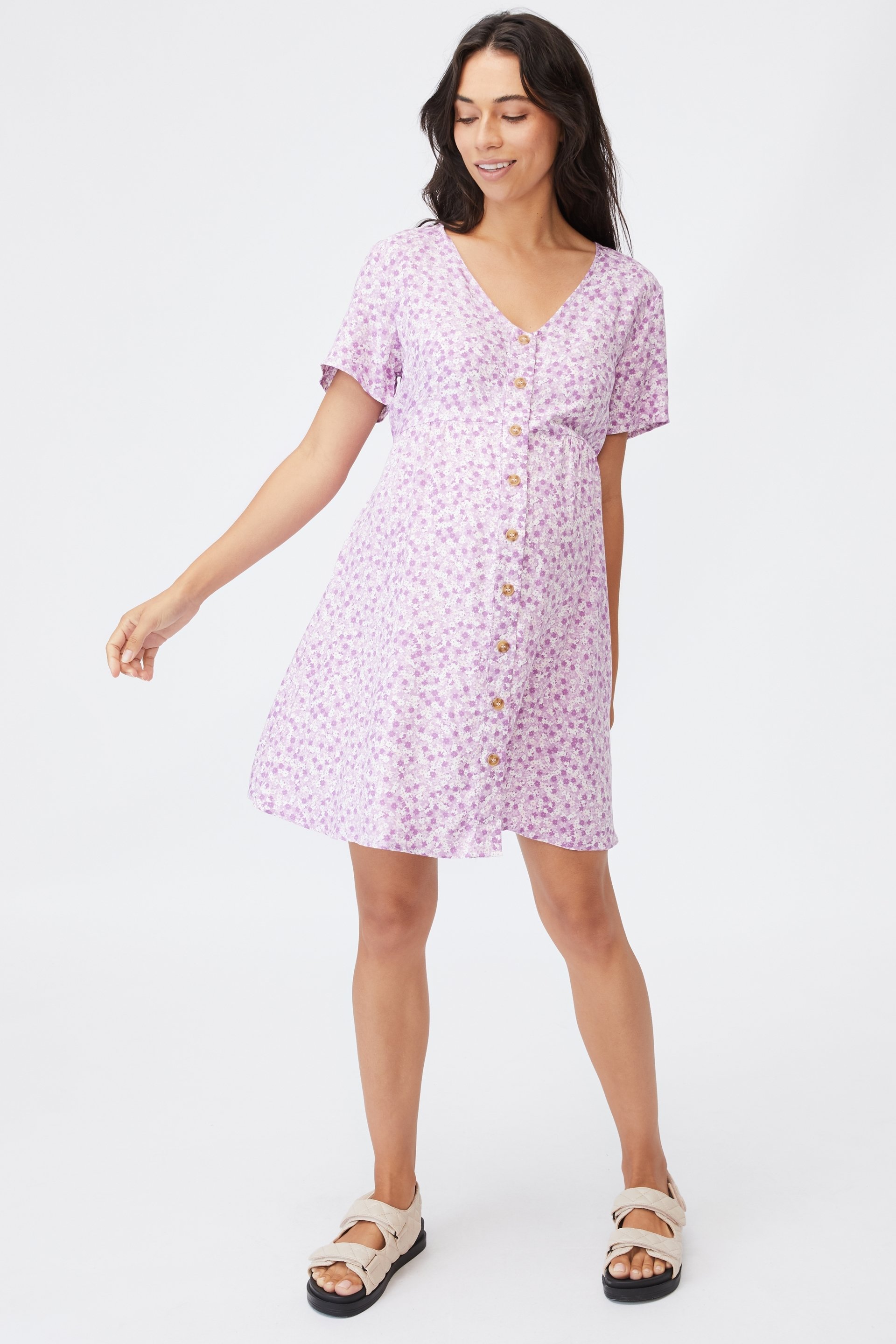 cotton on button down dress