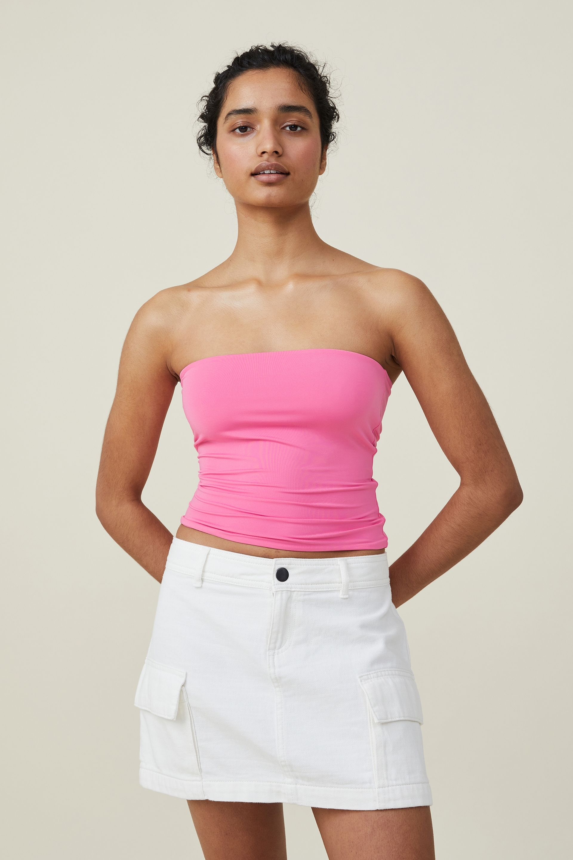 Cotton On Women - Sculpted Tube Top - Fun pink