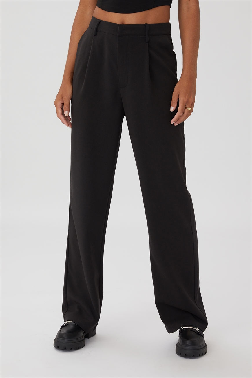 womens cotton black pants