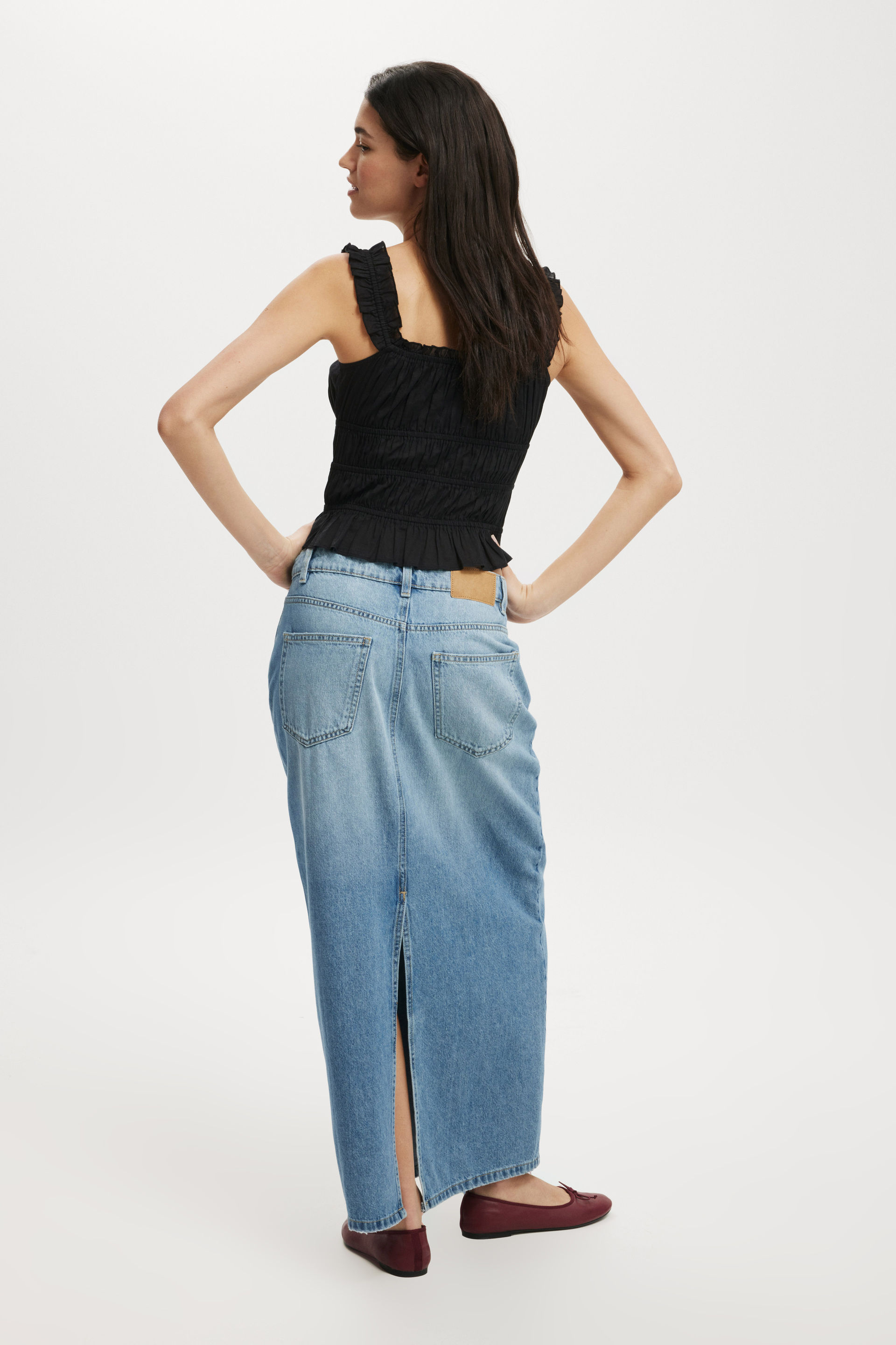 Blake Denim Maxi Skirt Asia Fit