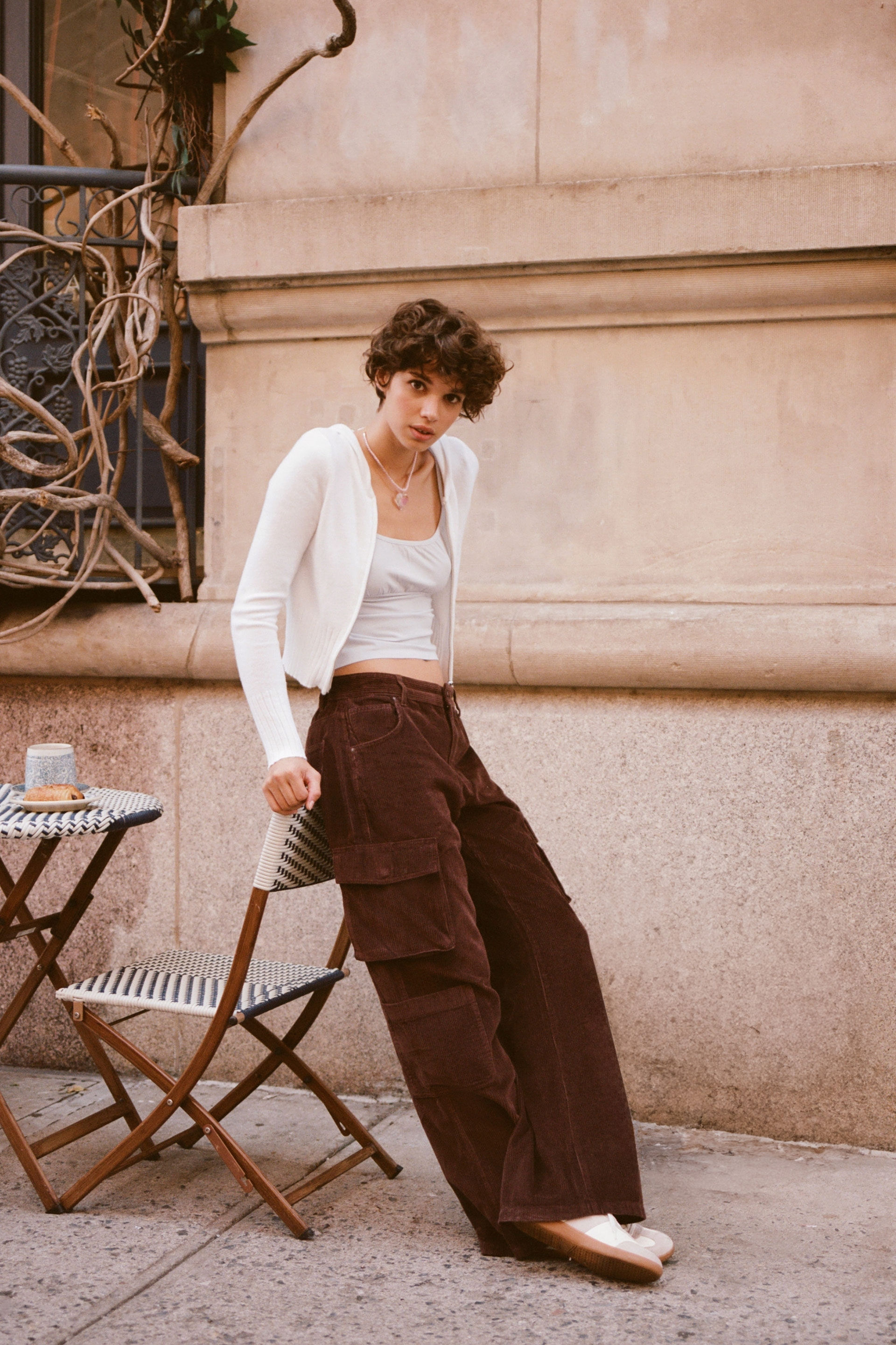 Cotton On Women - Cord Cargo Wide Leg Jean - Dark oak