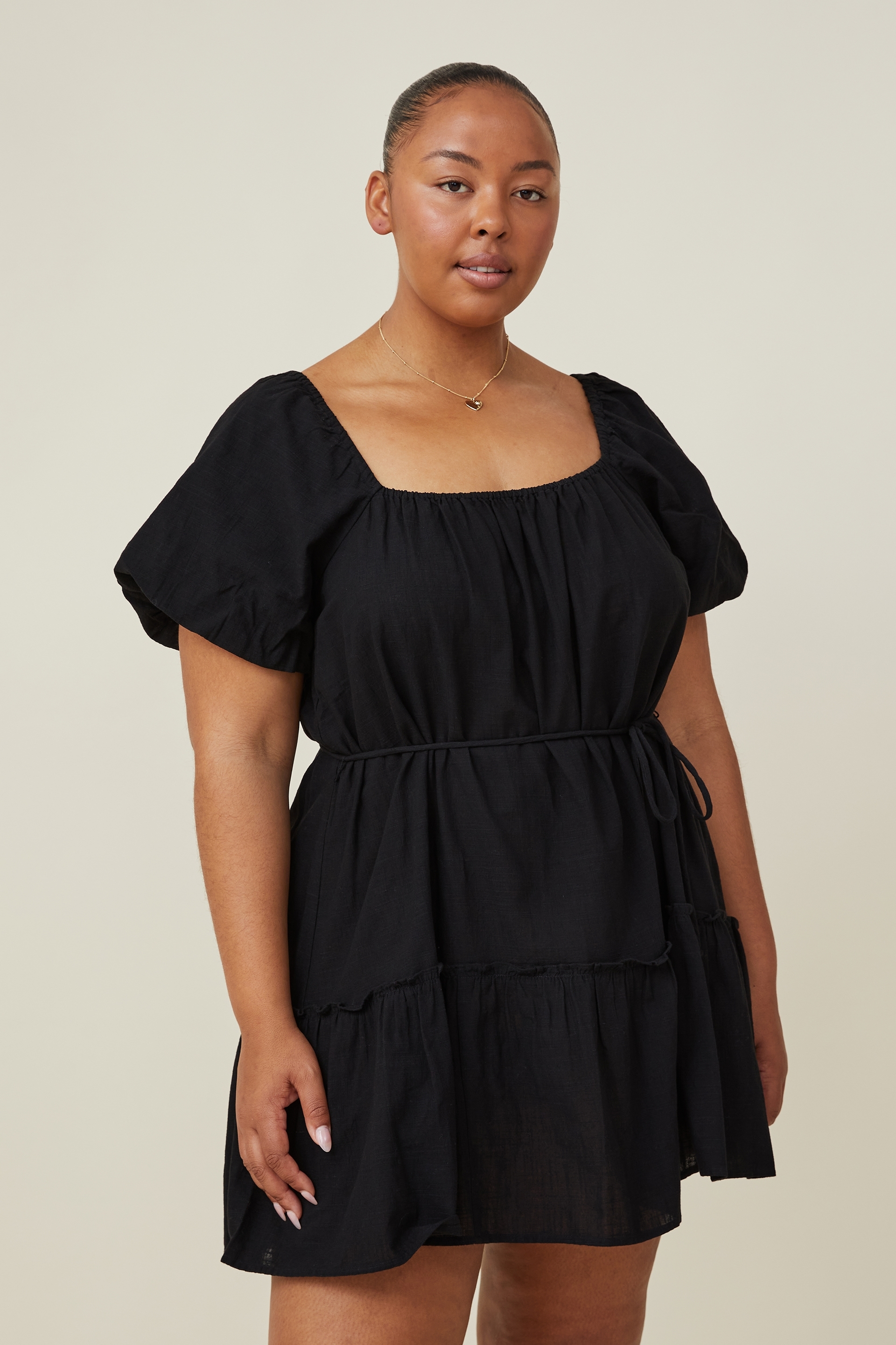 Cotton On Women - Curve Harlow Full Sleeve Mini Dress - Black