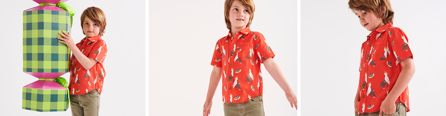 boys red polo shirt